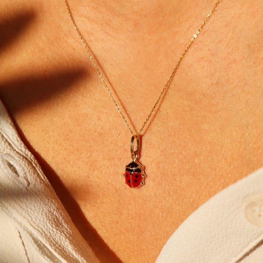 LadyBug 14k solid gold pendant perfect gift